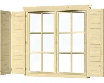 Hornbach Fensterläden SKAN HOLZ Doppelfenster 28/45 mm groß, natur Angebot