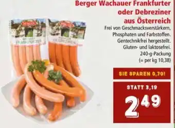 Interspar Berger Wachauer Frankfurter 240 g Angebot