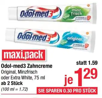 Maximarkt Odol-med3 Zahncreme 75ml Angebot
