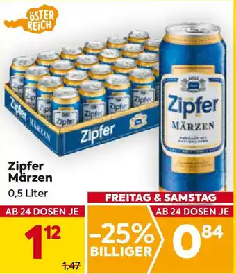 Billa Zipfer Märzen 0.5 Liter Angebot