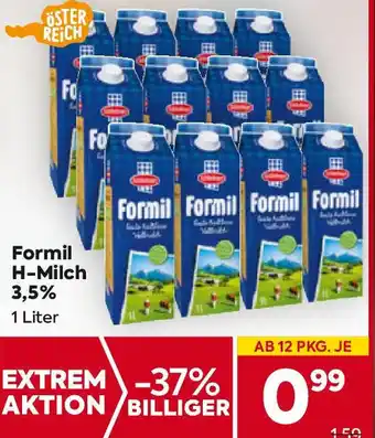 Billa Formil H-Milch 1 Liter Angebot