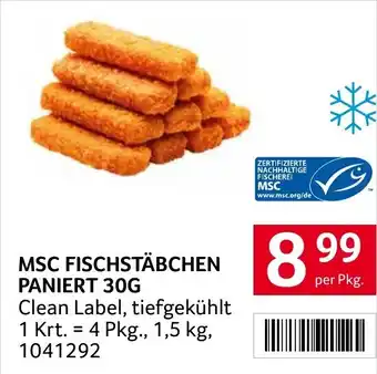 Transgourmet MSC FISCHSTÄBCHEN PANIERT 30G Angebot
