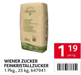 Transgourmet WIENER ZUCKER FEINKRISTALLZUCKER 25kg Angebot