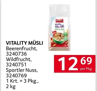 Transgourmet VITALITY MÜSLI 2kg Angebot