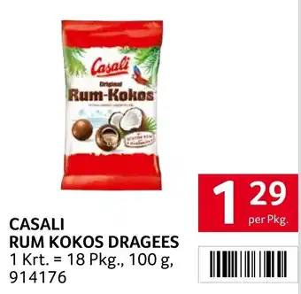Transgourmet CASALI RUM KOKOS DRAGEES 100g Angebot