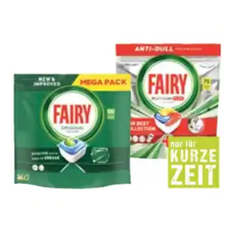 Maximarkt Fairy Spülmaschinen-Tabs Platinum Plus Zitrone oder All-in-One Original Maximarkt 1 Packung Angebot