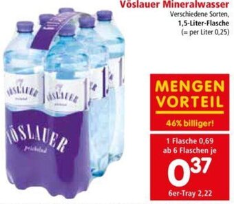Interspar Vöslauer Mineralwasser 1,5 Liter Angebot