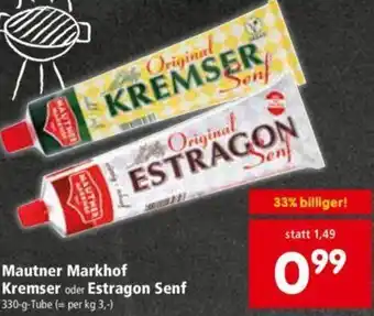 Interspar Mautner Markhof Kremser Oder Estragon Sent 330g Angebot
