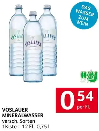 Transgourmet VÖSLAUER MINERALWASSER 0.75L Angebot
