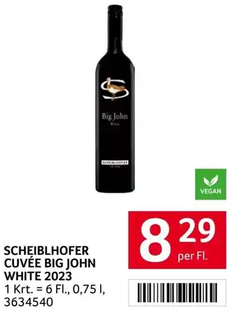 Transgourmet SCHEIBLHOFER CUVÉE BIG JOHN WHITE 2023 0.75L Angebot