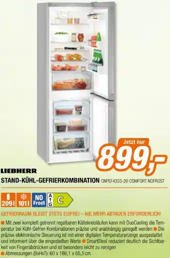 Expert Stand-Kühl-Gefrierkombination CNPEF4333-20 Comfort Nofrost Angebot