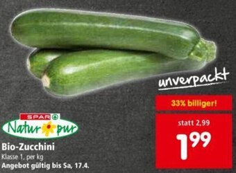 Interspar Bio-Zucchini Angebot