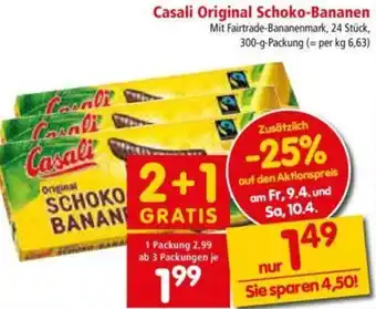 Interspar Casali original Schoko-Bananen 300g Angebot