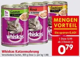 Interspar Whiskas Katzennahrung 400 g Angebot