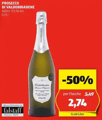 Hofer PROSECCO DI VALDOBBIADENE 0.75L Angebot