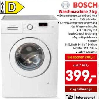 Interspar Bosch Waschmaschine 7 Kg Angebot