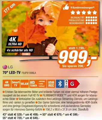 Expert 70" LED-TV 70UP81006LA Angebot