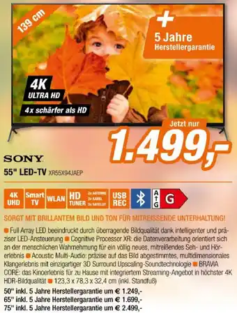 Expert Sony 55" LED-Tv XR55X94JAEP Angebot