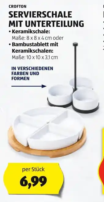 Hofer SERVIERSCHALE MIT UNTERTEILUNG Angebot