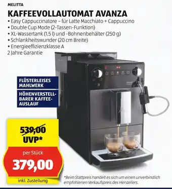 Hofer KAFFEEVOLLAUTOMAT AVANZA Angebot