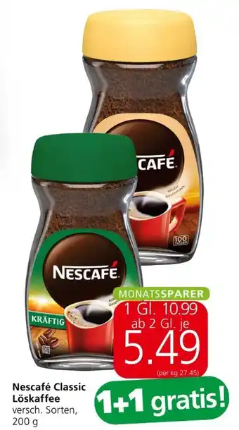 Spar Classic Löskaffee Angebot