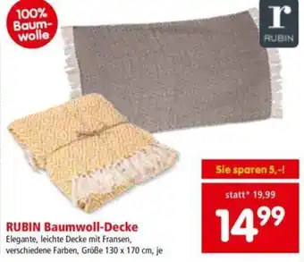 Interspar Rubin Baumwoll Decke Angebot