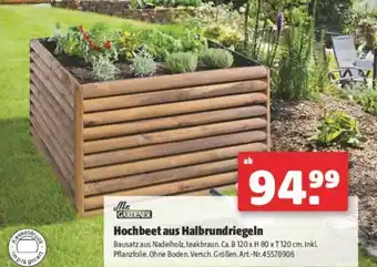 Hagebau Hochbeet aus Halbrundriegeln Angebot