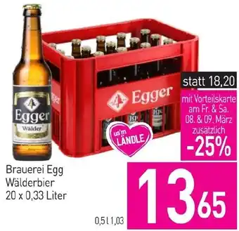 Sutterlüty Brauerei Egg Wälderbier 20 x 0,33 Liter Angebot