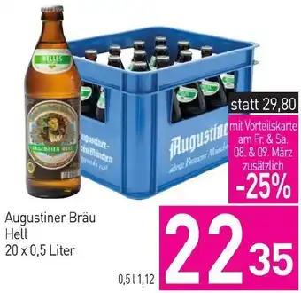 Sutterlüty Augustiner Bräu Hell 20 x 0,5 Liter Angebot