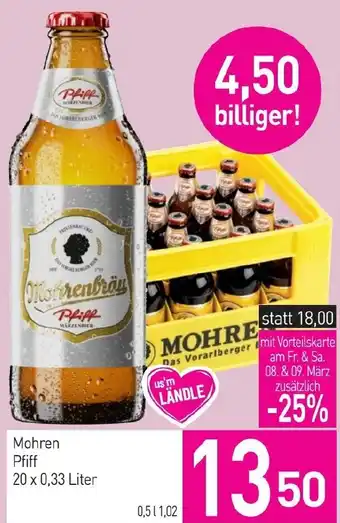 Sutterlüty Mohren Pfiff 20 x 0,33 Liter Angebot