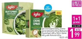 Sutterlüty Iglo Cremespinat 600 g, Creme-spinat laktosefrei 450 g, Blattspinat Zwutschgerl 400 g, Rahm-Spinat 400 g oder Rotkraut 450 g Angebot