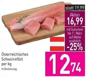 Sutterlüty Österreichisches Schweinefilet per kg Angebot