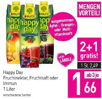 Sutterlüty Happy Day Fruchtnektar, Fruchtsaft oder Immun 1 Liter Angebot