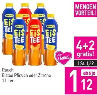 Sutterlüty Rauch Eistee Pfirsich oder Zitrone 1 Liter Angebot