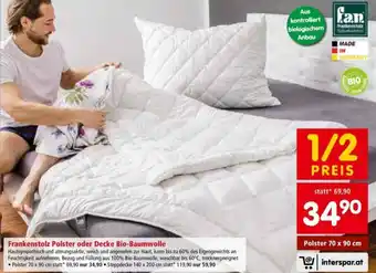 Interspar Frankentolz Polster Oder Deck Bio Baumwolle Angebot