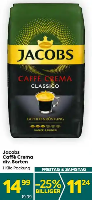 Billa Jacobs Caffè Crema div. Sorten Angebot