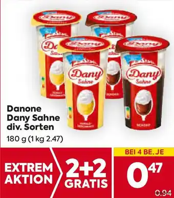 Billa Danone Dany Sahne div. Sorten 180 g Angebot