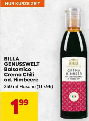 Billa BILLA GENUSSWELT Balsamico Crema Chili od. Himbeere Angebot