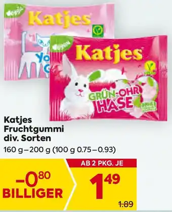 Billa Katjes Fruchtgummi div. Sorten Angebot