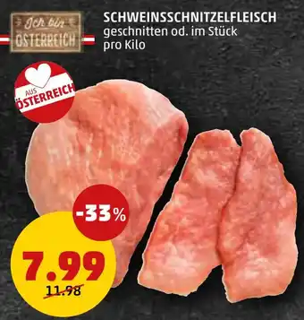 PENNY SCHWEINSSCHNITZELFLEISCH geschnitten od. im Stück Angebot