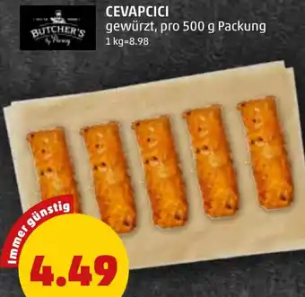 PENNY CEVAPCICI gewürzt, pro 500 g Packung Angebot