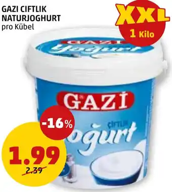 PENNY GAZI CIFTLIK NATURJOGHURT pro Kübel Angebot
