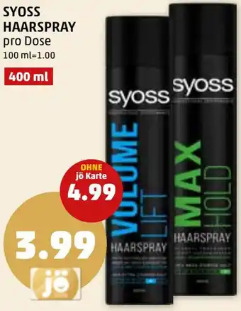 PENNY SYOSS HAARSPRAY Angebot