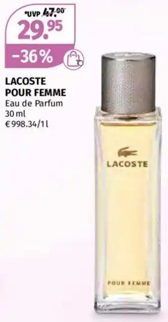 Müller LACOSTE POUR FEMME Eau de Parfum 30 ml Angebot