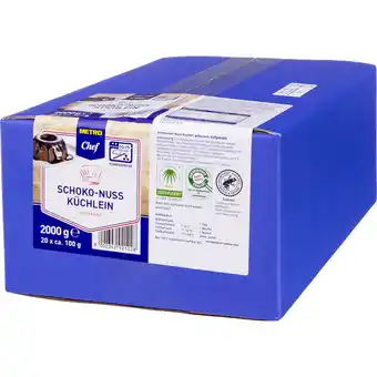 Metro Metro Chef Schoko Nuss Küchlein, Preisangabe ohne MwSt. (Preis inkl. MwSt. 1,11 €), METRO 100 Gramm 1 Stück Angebot