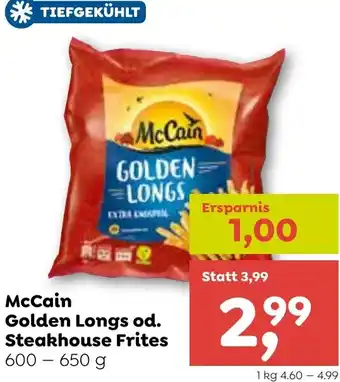 ADEG McCain Golden Longs od. Steakhouse Frites 600-650g Angebot