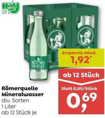 ADEG Römerquelle Mineralwasser 1L Angebot