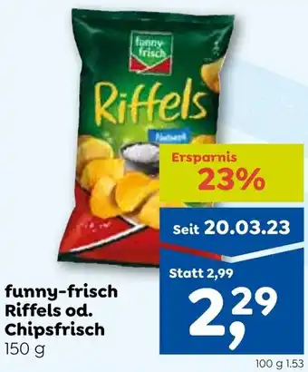 ADEG funny-frisch Riffels od. Chipsfrisch 150 g Angebot