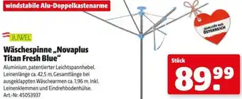 Hagebau Wäschespinne Novaplus Titan Fresh Blue Angebot