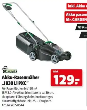Hagebau Akku-Rasenmäher 1830 Li PXC Angebot